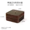 Caja para bocadillos de nogal negro norteamericano con tapa caja de madera para frutos secos caja de almacenamiento de nueces multicapa caja de dulces de escritorio para Año Nuevo Chino
