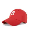 Gorra de béisbol de red fina con visera rígida para primavera y verano, gorra deportiva clásica con logo R para hombre y mujer, gorra de ocio versátil con cierre de velcro