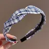 Diadema vintage de lunares plisada de ala ancha para mujer, casual y única, con un toque de alta gama, diadema versátil que hace que la cabeza se vea más alta y el rostro parezca más pequeño