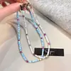 Collar de Cuentas de Concha de Mar Mariposa Blanca de Piedra Natural para Mujer, Collar de Concha Azul, Lujo Accesible, Versátil, Gama Alta, Accesorios Pequeños Frescos