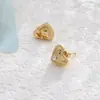 Nuevos pendientes de acero de titanio de moda, pequeños, con fragancia, lisos, de amor, accesorios para pendientes de mujer simples al por mayor