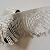 Personalizado 9.5cm Poliéster Borla Blanca al por Mayor Accesorios Textiles Encaje Decorativo para Sombrilla de Playa Cuero