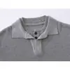 SKRSANYU Sencilla Camisa Polo de Punto Falso Dos Piezas Estilo Old Money para Hombre Mujer Camiseta de Verano Solapa Manga Corta SYT1069