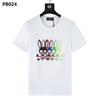 Psy Venta al por Mayor Marca Americana de Moda Cho Bun Camiseta Colorida Calavera Conejo Degradado Estampado de Letras Estilo de Pareja Manga Corta Ny