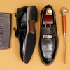 Zapatos de vestir para hombre de piel genuina, mocasines sencillos, hechos a mano, cómodos para ocasiones formales, piel pulida, zapatos de lujo de alta gama para bodas