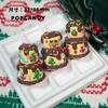 Comercio exterior transfronterizo de cuentas navideñas DIY Hombrecito de jengibre Árbol de Navidad Material hecho a mano Joyería Cuentas Cuentas pintadas a mano Muñeco de nieve