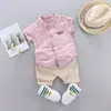 Ropa infantil transfronteriza verano nueva ropa infantil verano ropa niños bebé infantil traje de manga corta traje de dos piezas moda