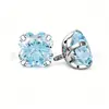 Aretes de aleación de titanio F136, tachuelas para el lóbulo de la oreja con circonita de trébol de cuatro hojas, tachuelas de labio con montura de garra en forma de cuenco, joyería para perforaciones corporales