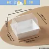 Caixa de embalagem de rolo de bolo Rolo suíço japonês cortado rolo de carinho Pastelaria de cozimento chinês Pastelaria de sobremesa Caixa crocante de pêssego