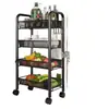 Estante de Almacenamiento para Cocina, Cesta para Verduras, Cesta de Almacenamiento de Múltiples Niveles de Pie, Carrito Multifuncional Móvil, Estante de Almacenamiento para Frutas y Verduras
