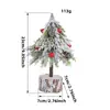 Decoraciones Navideñas Transfronterizas Árbol de Navidad de Escritorio Artificial Árbol de Navidad de Frutos Rojos Ventana Accesorios para Fiestas Adornos