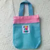 Bolsa de Armazenamento de Malha Patchwork Colorida, Bolsa de Higiene Pessoal de Malha Oca de Grande Capacidade, Bolsa Portátil para Armazenamento de Cosméticos para Estudantes