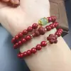 Pulsera de cinabrio boutique este año de vida pulsera de anillo único anillo liso doble valiente joyería para hombres y mujeres regalo fábrica al por mayor