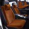 Cojín para Asiento de Coche Invierno Felpa de Conejo Lana Alfombrilla de Coche Asiento Individual Calefacción Cálida Antideslizante Cintura Pequeña Cojín para Asiento Trasero Pieza Única