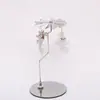 Exquisito Regalo Acero Inoxidable Vela de Aromaterapia Bandeja Redonda Delgada 9.5cm Adorno de Navidad Portavelas de Linterna Giratoria