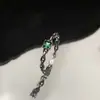 Anel de Prata com Corrente Estilo Coreano Ins Nicho Sensação de Alto Padrão Design de Luxo Leve para Mulheres Joia de Mão Aberta Ajustável Anel Versátil para o Dedo Indicador