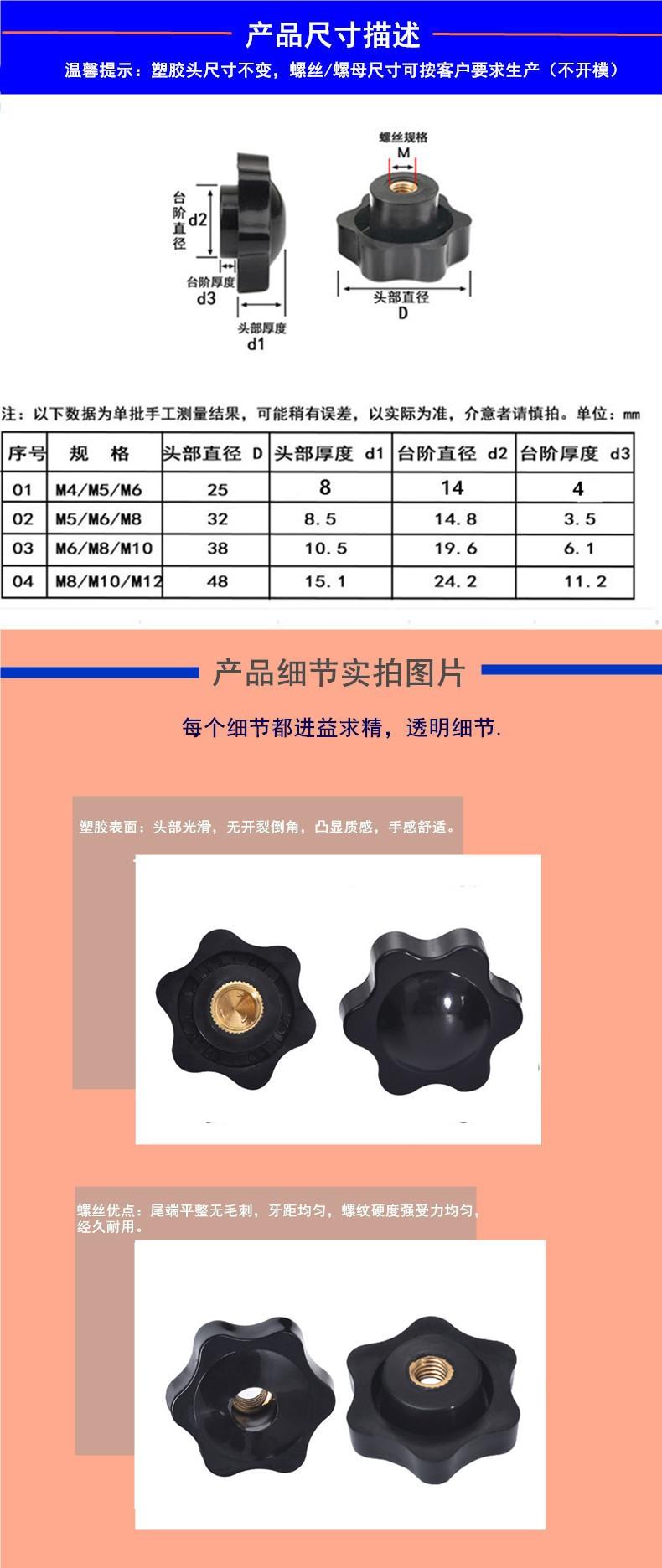 塑料旋钮螺母
