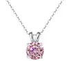 Venda Quente Amazon Transfronteiriça s925 Prata Nó de Orelha de Coelho 1 quilate ins Celebridade da Internet Popular Luxo Leve Diamante Mosan Colar