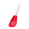 Cuchara de Cocina Multifuncional para Cocinar Cuchara para Moler Doméstica Rallador de Jengibre y Ajo Plástico Separador de Claras de Huevo Colador para Escurrir y Filtrar