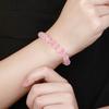 Pulsera de cristal rosa natural para mujer, pulsera de anillo único de cristal rosa, pulsera de piedra hibisco de verano, recluta wang, joyería de flor de durazno al por mayor