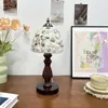 Lámpara de Mesa Decorativa Redonda al por Mayor, Lámpara de Atmósfera de Concha Colorida, Lámpara de Mesa Retro Dimmable para Mesita de Noche Estilo Europeo y Americano