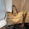 Bolsa de Ombro de Lona Estilo Novo 2026, Bolsa Tote Simples e Fashion, Bolsa de Mão Transversal Feminina de Grande Capacidade, Bolsa de Ombro Tendência