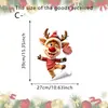 Pegatinas de Ventana Jenga de Navidad 2026 Gato Lindo Reno Muñeco de Nieve Pegatinas de Vidrio Sin Adhesivo Removibles Decoración de Escena Navideña