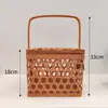Ventas Directas de Fábrica 2025 Nueva Caja de Empaque Estilo Chino para Pasteles de Luna Cesta de Regalo Elegante Bolso de Mano Cesta Tejida