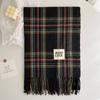 Gran Venta Otoño e Invierno Nuevo Bufanda de Cuadros Fabricante para Mujer Punto Venta al por Mayor Bufanda Versátil de Imitación Cachemira Bufanda Cálida para el Cuello Chal