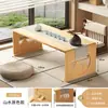 Mesa Pequeña Plegable para Ventanas de Mirador, Mesa Tatami para el Hogar, Mesa de Té de Madera No Maciza, Mesa de Té Estilo Chino, Mesa de Comedor para Repisa de Ventana