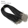10 collares de cuerda de cuero de 1,5/2 mm con hebilla ajustable, cuerda tejida, para hacer joyas, collares y pulseras.