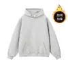 Sudadera con Capucha y Botones Americana para Hombre Marca de Moda Holgada Color Sólido Versátil Streetwear Casual Sudadera con Capucha y Forro de Terciopelo Ropa para Hombre