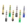 Conector para audífonos chapado en oro al por mayor 3.5 pin para audífonos conector estéreo conector de audio de doble canal dc3.5