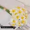 6 manojos de narcisos flores de simulación sesión de fotos de boda flores falsas de simulación decoración de sala de estar en casa arreglo floral en jarrón venta al por mayor