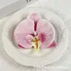 Flor de Orquídea de Película Impresa en 3D Ramo de Cabeza Decoración de Caja de Dulces de Boda Flor Falsa Pasador de Pelo DIY Pinza para el Cabello Flor Artificial