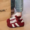 Mocasines de Suela Gruesa con Puntera de Concha para Mujer, Nuevos Otoño 2026 Retro Ugly-Cute Zapatos de Entrenamiento Alemanes, Zapatillas Deportivas Casuales con Punta Ancha