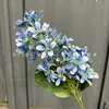 Flor Artificial 2 Garfos Floco de Neve Mil Lixiang Arranjo de Casamento Enfeites para Mesa de Jantar em Casa Adereços de Fundo para Fotografia Decoração Flores Artificiais