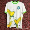Venta al por mayor transfronteriza de camisetas de fútbol de edición especial brasileña, uniformes de entrenamiento de estilo antiguo (local y visitante), ropa deportiva transpirable de manga corta para verano