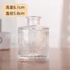Vaso pequeno de vidro transparente com relevo vintage, mini vaso de pequeno calibre estilo europeu, garrafa decorativa hidropônica, enfeites de flores secas