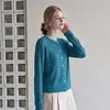 Estilo suave, color liso, cuello redondo, suéter de punto de manga larga para mujer, suave y cómodo, nuevo estilo 2026, 2563