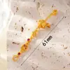 Accesorios Antiguos Vietnamitas de Oro de Arena Alta Retención de Color Cuentas Espaciadoras Colgante de Zirconio Incrustado de Durazno Cadena de Extensión para Pulsera y Collar Joyería DIY