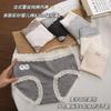Cuecas femininas de algodão com renda francesa, fio de cor A, roupa íntima feminina antibacteriana 10A, calcinhas de virilha estendidas, atacado