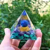 Bola de Cristal 73 Estilos Pirámide Bola de Cristal Transfronteriza Pirámide de Piedra Triturada Artesanías para el Hogar Adornos de Resina