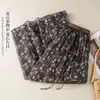 Toma Real de Falda Floral Fluida de Nuevo Estilo Primavera y Otoño Falda de Gasa Fresca Anti-Transparente Falda Paraguas Falda de Longitud Media