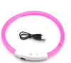 Coleira Luminosa para Cães Coleira para Animais de Estimação Coleira para Cães Fibra Óptica de PVC Coleira Luminosa LED com Carregamento USB