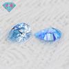 Anillos de diamantes desnudos de Mosan azul marino en forma de pera con gema Huagang, piedra principal desnuda de moissanita en forma de gota, venta al por mayor