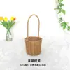 Bolso Tejido a Mano Cesta Bolso de Mano Souvenir Almacenamiento de Bolsos Paja Mimbre Cesta de Ratán Cesta de Imitación de Ratán Cesta de Flores de Mimbre