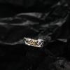 E5193 Arete de Clip Retro Roto Plata Esterlina S925 Viento Frío Bicolor Moderno Cool Neutro Súper A Joyería para Hombres y Mujeres