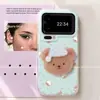 Adecuado para funda de teléfono Xiaomi 17 Pro, Xiaomi 15, XIAOMI 17, oso divertido y lindo de gorro de dormir verde menta