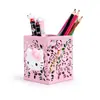 Hola kt soporte para bolígrafos de gato lindos adornos metálicos de gatito escritorio kiti gato almacenamiento de artículos varios cubo de bolígrafos hello kitty